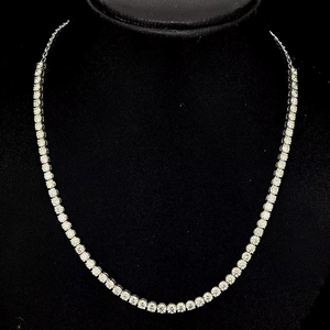 สร้อยคอเพชร CVD คุณภาพสูง ดีไซน์หรูหรา ทำจากเงินแท้ 925 ความใสระดับ VVS-VS เหมาะสำหรับงานแต่งงาน - Product Image 1