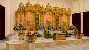 Majestic Golden Swaminarayan <b>Mandir</b> Community Prayer Hall Large Traditional Teak Wood Durable Hindu Community Center - Product Image 4