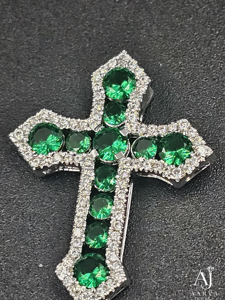 Collier pendentif croix chrétienne en moissanite plaqué or rose, thème amour, cadeau à porter - Product Image 6
