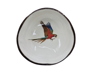 Bol en noix de coco laqué en plastique de qualité supérieure, personnalisé, écologique, certifié CE, de la marque artisanale vietnamienne, style moderne et antique - Product Image 1