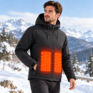 Custom USB Heated <b>Jacket</b> Battery Powered <b>Smart</b> Temperature Control Winter Outdoor Hooded <b>Jacket</b> Men <b>Women</b> OEM - Product Image 4