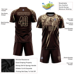 Maillot de football personnalisé unisexe à col ras du cou et manches courtes, coupe régulière, respirant, avec nom d'équipe imprimé par sublimation, anti-humidité - Product Image 6