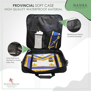 Masonic <b>Apron</b> Carrying Case Lightweight Soft <b>Black</b> Cordura Fabric Waterproof Eco-friendly Freemason Square Compass Premium - Product Image 6