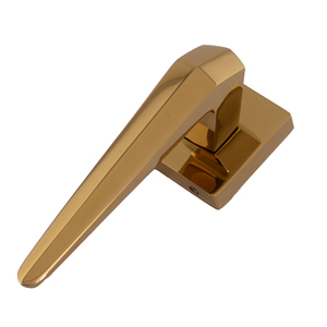 Ensemble de poignées de porte à mortaise de luxe en laiton massif, avec rose carrée, finitions noir mat, PVD or rose, or AB, acier inoxydable mat, et quincaillerie de levier de porte intérieur avec serrure - Product Image 3