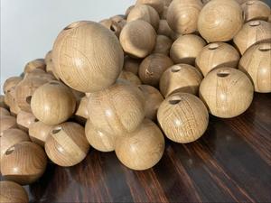 Bola Redonda Lisa de Madera Dura de Roble para Piezas Decorativas de Muebles y Suministros Profesionales para Trabajos en Madera - Product Image 6