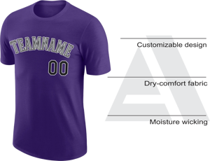 Maillots de baseball haut de gamme avec chemises en mesh de qualité supérieure et maillots à col rond à manches courtes de couleur violette - Product Image 4