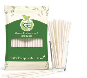 PLA Compostable 10 mm Heavy Duty Jumbo <b>Drinking</b> <b>Straws</b> <b>for</b> Slushy Juice Catering Service - Product Image 2