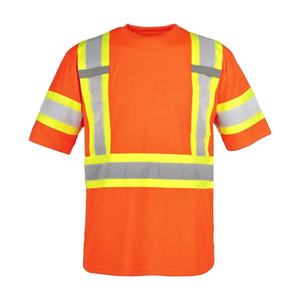 Combinaison de travail unisexe respirante, imperméable, à séchage rapide, haute visibilité, réfléchissante, certifiée CE EN, noir et gris à rayures, en polyester - Product Image 3