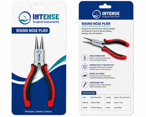 Pince à bec rond professionnel en acier inoxydable pour bijoux, pince ergonomique à poignée souple pour la mise en forme de fils, outil manuel pour la bijouterie - Product Image 5