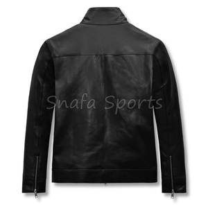 Chaqueta de cuero de nuevo estilo, chaqueta de cuero de alta calidad, chaqueta de cuero de cordero con remaches, estilo slim y oversized para mujer. - Product Image 2