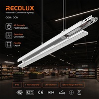 Système de rail linéaire LED Plug & Play à faible consommation d'énergie, éclairage DALI dimmable IP40, garantie 5 ans pour remplacement des lampes fluorescentes