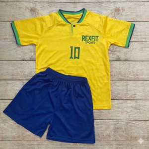 REXFIT SPORTS Custom Men Soccer Uniform Set Training Jersey and Shorts Breathable Athletic Teamwear Manufacturer Supplier - Product Image 6