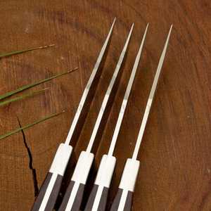 OEM Custom Crimson Carve <b>Steak</b> <b>Knives</b> Set – 4-Piece Handmade Satin Finish <b>Steak</b> <b>Knives</b> - Product Image 3