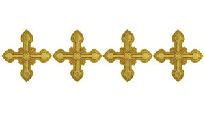 Badge Croix Maçonnique Brodé à la Main en Fil Métallique Doré, Accessoires de Régalia Personnalisés, Écusson pour Blazers, Vente en Gros - Product Image 3