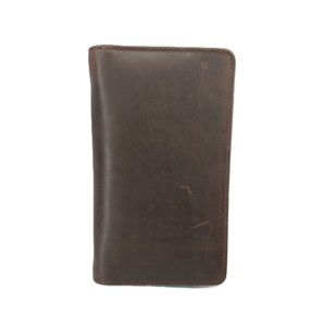 Vintage Crazy Horse Leather Passport Holder Card Sleeves Organizer <b>Purse</b> Men's Wallets Rivet Wrist RFID Blocking Ladies Clutches - Product Image 6