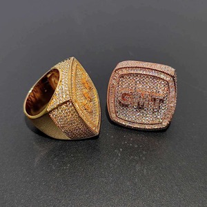 Bague de luxe Hip Hop en or et argent avec moissanite, bague élégante en diamant pour les marques streetwear, la mode célébrité et les accessoires de fête - Product Image 6