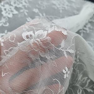 Tela de Encaje Elástica Ligera con Bordado Floral, Color Personalizado, 14 cm, Nailon, Spandex, Encaje Elástico de Punto para Lencería y Vestidos - Product Image 6