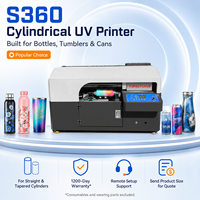 Nouvelle imprimante à jet d'encre UV automatique à haute vitesse avec tête d'impression Ricoh pour l'impression industrielle sur bouteilles, garantie 1200 jours, S360