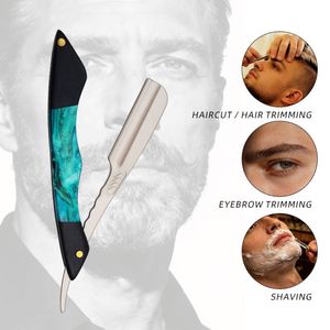 Old-Style Stainless Steel Handle Single Blade Straight Razor Manual Men's Shaving Hair-Cutting Barber's Razor Face Eyebrow - Product Image 6