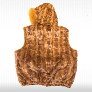Chaleco de invierno de lujo para hombre con capucha de piel con corte de diamante y diseño de whisky - Product Image 3