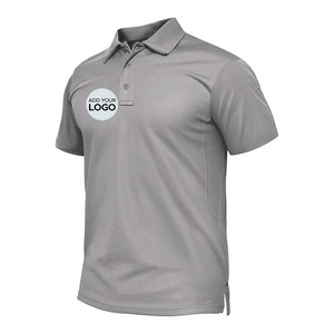 เสื้อโปโลผู้ชาย แห้งเร็ว ระบายอากาศดี แขนสั้น สำหรับกิจกรรมกลางแจ้ง เสื้อยืดปักลายเส้นเล็ก เสื้อกอล์ฟ เสื้อโปโลสำหรับล่าสัตว์ - Product Image 4