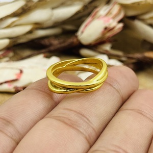 Latest High Demand Brass Band <b>Ring</b> Minimalist <b>Cross</b> <b>Ring</b> Women Brass <b>Ring</b> Women 18k Gold Plated Dainty Layered Jewelry Wholesale - Product Image 2
