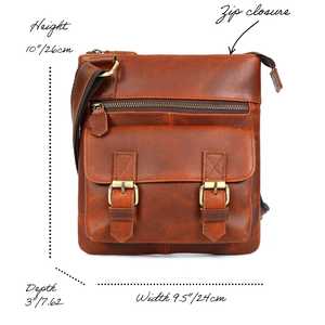 Maletín de Cuero Genuino para Hombre, Cierre Clásico con Solapa, Bolso de Negocios Suave, Diseño Duradero, Color Marrón, Forro de Poliéster, Lujoso y Grande - Product Image 2