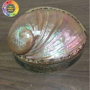 Eco-Friendly Seashell Crafts Jewelry Box with Angel Theme <b>Abalone</b> <b>Shell</b> Polished Mother Pearl Gift Box Vietnam Factory Wholesale - Product Image 1