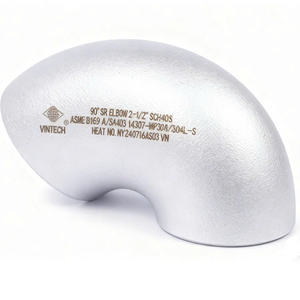 Coude à courbe courte de 90 degrés ASME B169 en acier inoxydable pour raccord de tuyauterie ASA403 304 304L 316 316L pour huile haute pression, fabriqué au Vietnam - Product Image 1