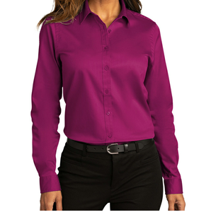 Chemises habillées pour femmes de qualité supérieure, chemisiers pour femmes, chemises habillées blanches teintées, imprimées sur mesure, pour le bureau - Product Image 2