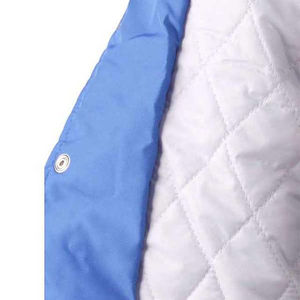 <b>Men</b> Varsity <b>Jacket</b> Blue <b>White</b> Raglan Sleeve Preppy Style Turn-down Collar Button Closure Polyester Material Autumn Wear - Product Image 3