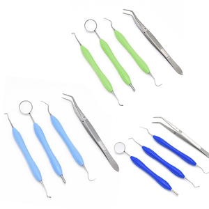 Kit d'examen dentaire de 3 pièces : 1 pince collégiale, 1 manche de miroir dentaire et 1 sonde – Instruments médicaux pour étudiants en hygiène dentaire - Product Image 5