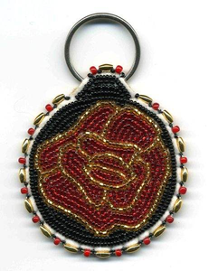 Classic Style Decorative Glass Beads Light Keychain Hand Embroidery <b>Rose</b> <b>Quartz</b> Crystal Customizable Valentine's Day Wedding - Product Image 3