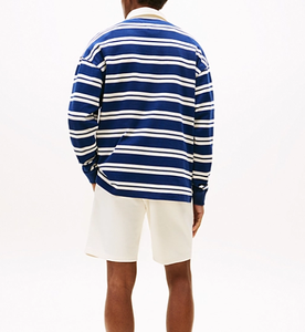 Polo de Rugby de Manga Larga de Algodón Peinado de Primera Calidad, 280 GSM, Personalización OEM ODM - Product Image 4