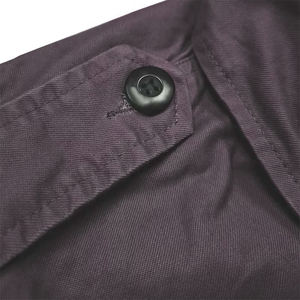 Chaqueta de Lona para Hombre a la Moda, Color Morado Oscuro, Cuello Camisero, Cierre de Cremallera Frontal, Servicio OEM Personalizado, Transpirable - Product Image 5