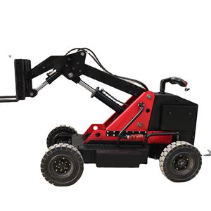 電気フォークリフトテレハンドラー<span class=keywords><strong>1Ton</strong></span>ミニ伸縮式多機能リモコンレストラン産業 - Product Image 2