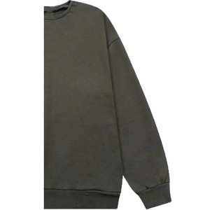 Sweat-shirt à col rond en molleton tricoté 100 % coton de qualité supérieure pour homme, écologique, respirant, 240 g, non doublé, avec motif imprimé en relief - Product Image 5