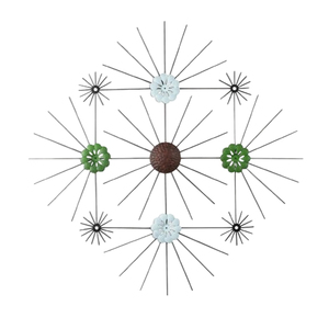 Wall <b>Art</b> With Shiny Black Powder Coating Finishing and Floral Design <b>Leaves</b> Shape for Home Decoration & Living Room - Product Image 1