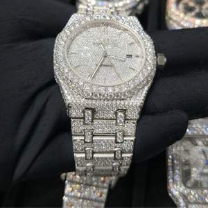 Designer Luxury Stainless Steel Sapphire Automatic <b>Mechanical</b> Movement Analog Modern <b>Watches</b> Iced VVS Moissanite for Men - Product Image 3