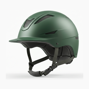 Casco de Equitación Profesional con Carcasa de Fibra, Tela de Terciopelo, Cuero Sintético Multicolor, Cierre de Hebilla para Hombre, Casco Deportivo de Polo - Product Image 1