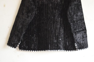 Veste matelassée en velours noir, faite à la main, en velours froissé, style bohème surdimensionné, réversible, doublure en coton écologique - Product Image 3