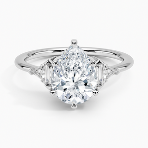 BOJ <b>Ring</b> 018 Pear Cut <b>925</b> <b>Silver</b> Edie Art Deco Diamond <b>Ring</b> 2ct D Color VVS1 Moissanite GRA Certified Low Price Hot <b>Ring</b> Sale - Product Image 1