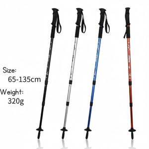 Storage Bag Trekking <b>Pole</b> Collapsible Tri-fold Trekking Hiking <b>Poles</b> <b>Light</b>-weight Collapsible Walking Stick Anti-Shock - Product Image 1