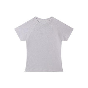 Womens Cropped Short Length Tshirt 180gsm O-neck Slim Fit Custom logo Screen Print Streetwear Knitted Women <b>Top</b> - Product Image 1