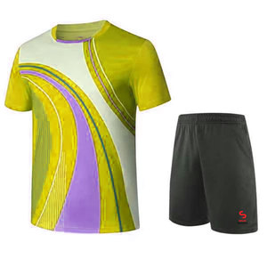 Conjunto de Uniforme de Tenis con Impresión Digital Personalizada, Camisetas de Bádminton Unisex de Manga Corta, 100% Poliéster Transpirable - Product Image 3