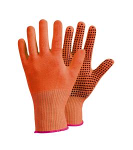 Guantes de seguridad de algodón resistente de calidad superior Guantes de construcción de PVC punteados de un solo lado Guantes de trabajo de garajes de buen agarre - Product Image 5