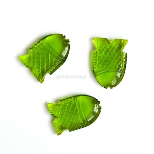 Natural <b>Peridot</b> Quartz Fish Shape 30mm Loose Hand Carved Gemstone Pendant Crystal Fish Charm Wholesale Price Bulk <b>Jewelry</b> Making - Product Image 3