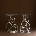Master Piece Modern Round <b>Marble</b> Top Coffee <b>Table</b> Set With Metal Frame Industrial Design Living Room Furniture - Product Image 5