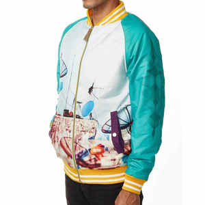 Chaqueta Bomber de Manga Larga con Logotipo Personalizado para Hombre, Venta Especial, Etiqueta Privada, Transpirable, Chaquetas Bomber con Impresión 3D para Hombre - Product Image 5