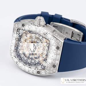 Reloj Richard Mille de Aleación con Diamantes Cultivados en Laboratorio, 42 mm, Analógico, Cuarzo, Cierre Desplegable, Unisex, Lujo, Antiguo, Silicona - Product Image 5